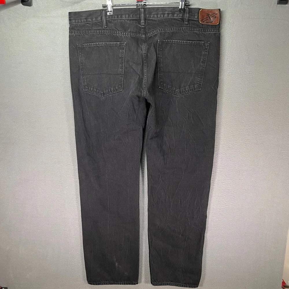 Dockers Mens‎ 40x32 Black Jeans Straight Leg Faded Denim Button Fly